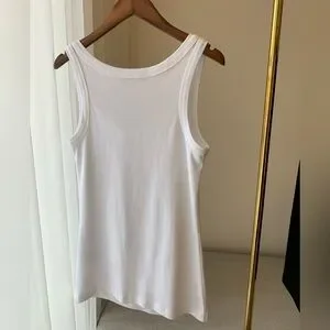 Prada Knit White Tank Prada Tops Prada Ribbed Knit Jersey Tank Top